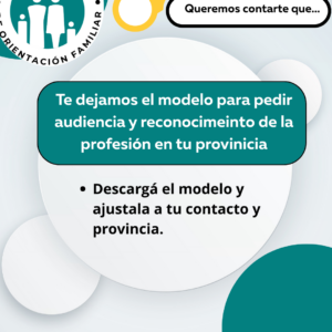 Pedí el reconocimiento en tu provincia: Modelo de cartas para el reconocimiento de la profesión
